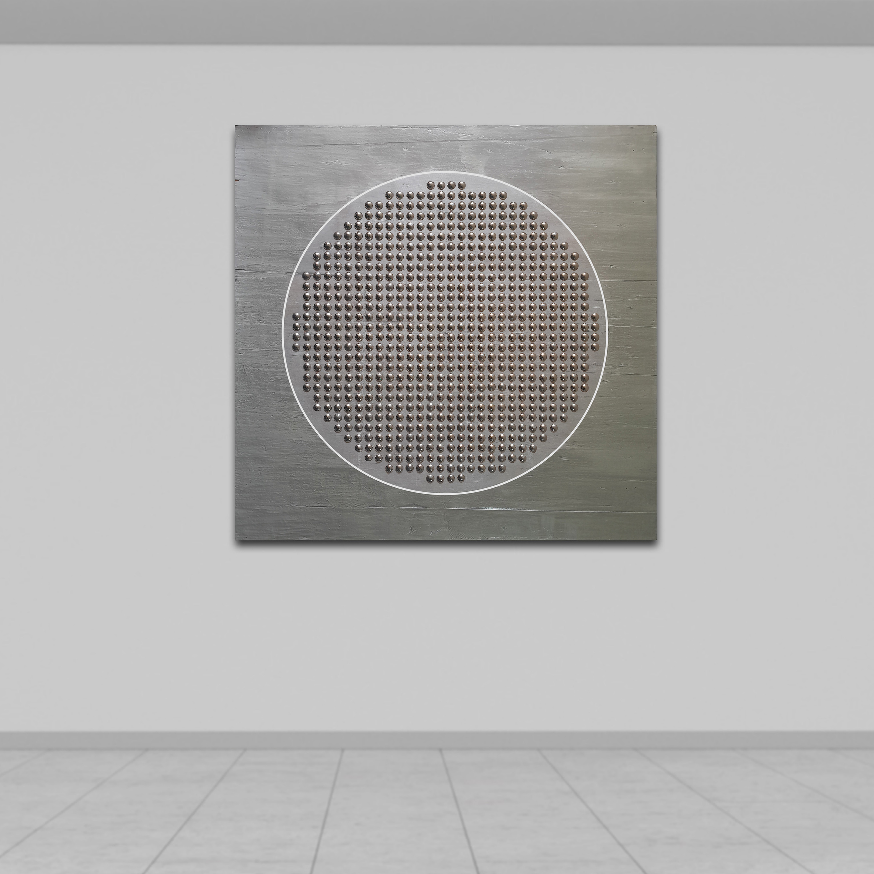1360 Silver dots over grey